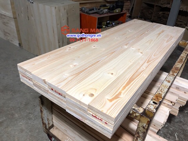 [MS38] Thanh gỗ thông mặt rộng 10cm x dày 1,5cm x dài 1m2 + láng nhẵn mịn 4 mặt