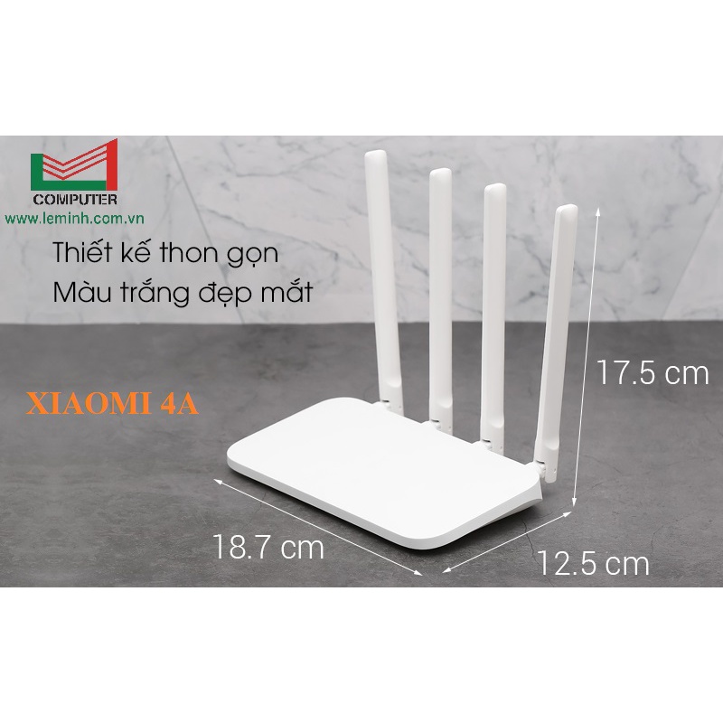 Phát Wifi XIAOMI 4A Chính hãng (4 anten, 1200Mbps, 2LAN) Router WiFi Băng tần Kép 2.4GHz và 5GHz