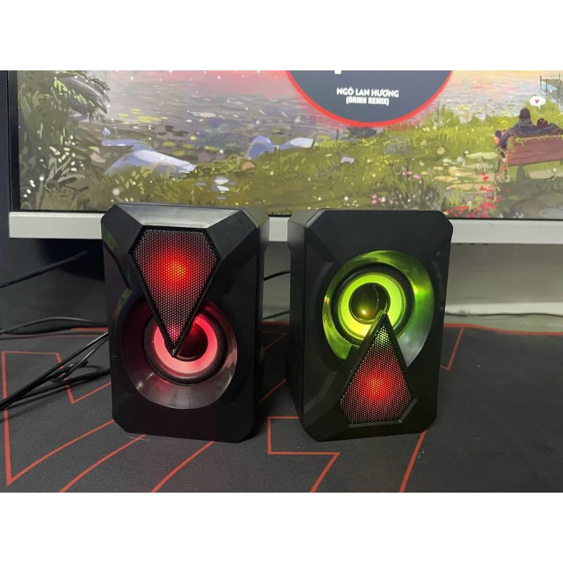 Bộ Loa Vi Tính 1047 Cao Cap Loa Máy Tính PC Laptop Mini Đèn Led Đổi Màu Cực Chất