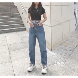 Quần baggy jeans lưng cao loại 1