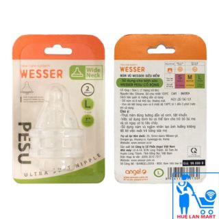 Núm vú cổ hẹp rộng Pesu Vĩ 2 cái (S M L)