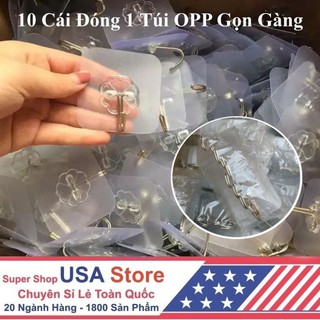 [Túi OPP Đẹp] Sỉ 10 Móc Treo Đồ Trong Suốt mẫu một - Móc Dán Tường T10 (Đóng 10 mẫu một Túi OPP Đẹp) 45 YC25