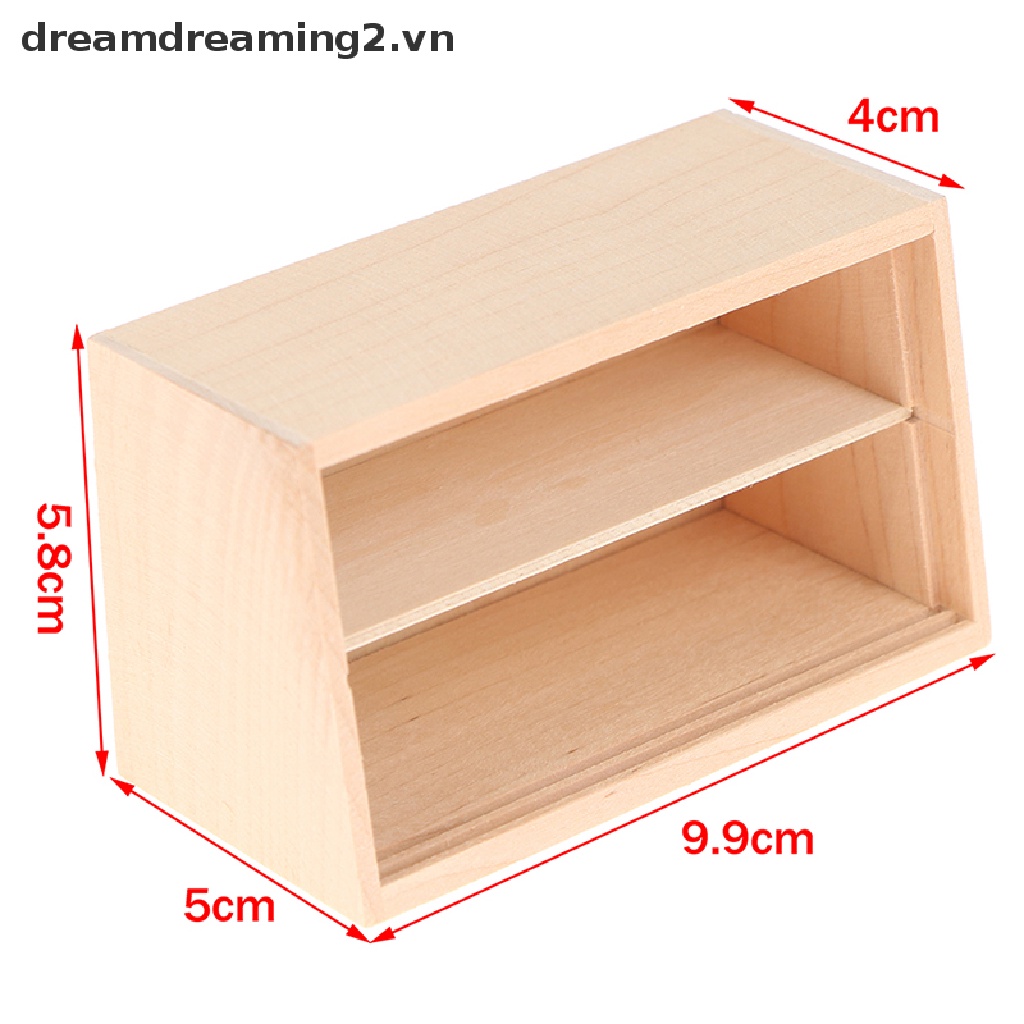 Mô Hình Tủ Gỗ Mini Tỉ Lệ 1: 12 Trang Trí Nhà Búp Bê