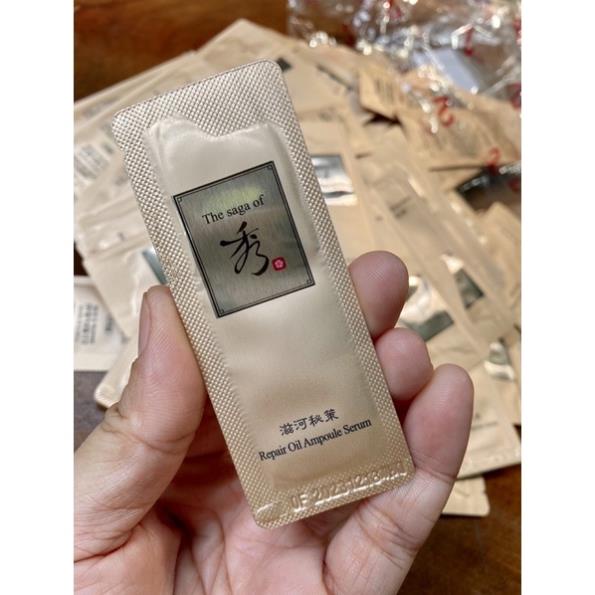 Combo 10 gói tinh dầu chống lão hoá giảm nhăn Saga Repair Oil Ampoule Serum