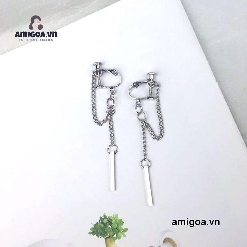 ✨✨Đôi bông tai dài phối chuỗi xích thời trang cho nữ