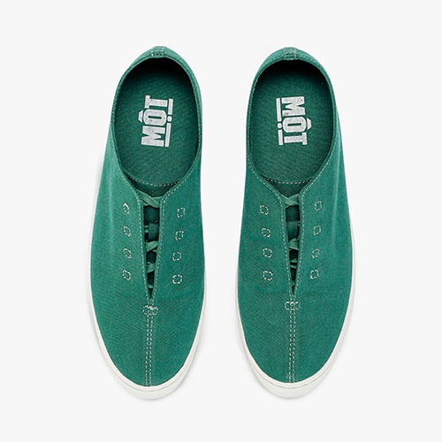 Một đôi giày - giày Một - vải cotton 100% đời mới xanh lá cây, sneakers, một đôi nguyên ngày, tặng kèm Một túi bất kì