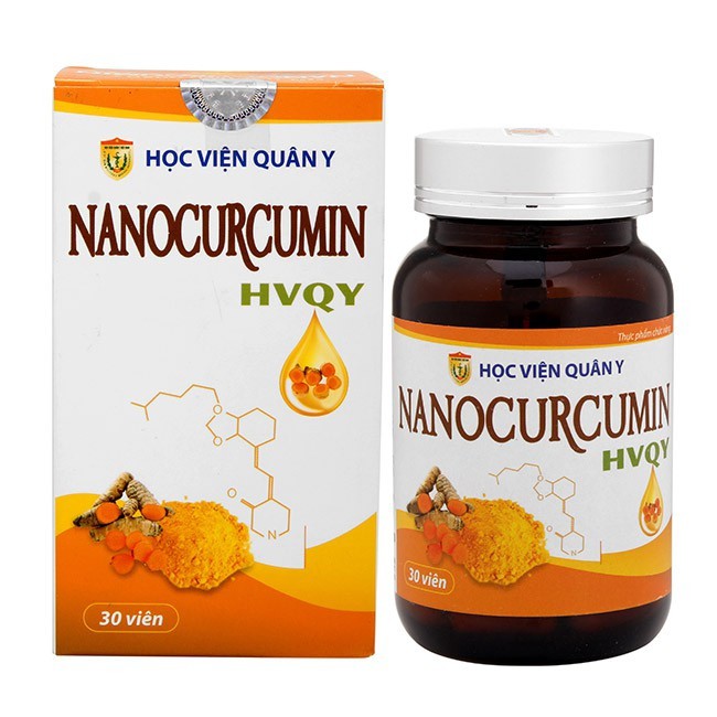 Nano Curcumin Học viện Quân Y - Hỗ trợ giảm viêm loét dạ dày (Hộp 30 viên) [Chính Hãng]