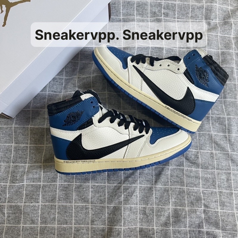 giày Jordan Travis scott xanh đen cao cổ mới