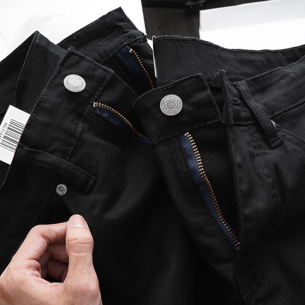 Quần jean dài nam chất vải dày dặn, tone màu nguyên bản form slim fit tôn dáng 6480