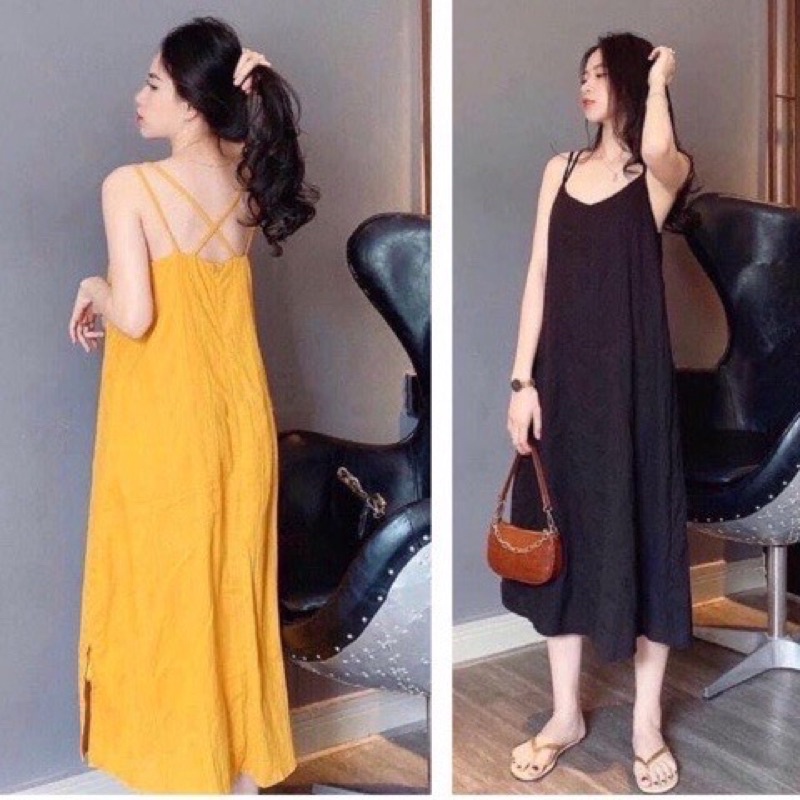 Váy maxi đũi 2 dây