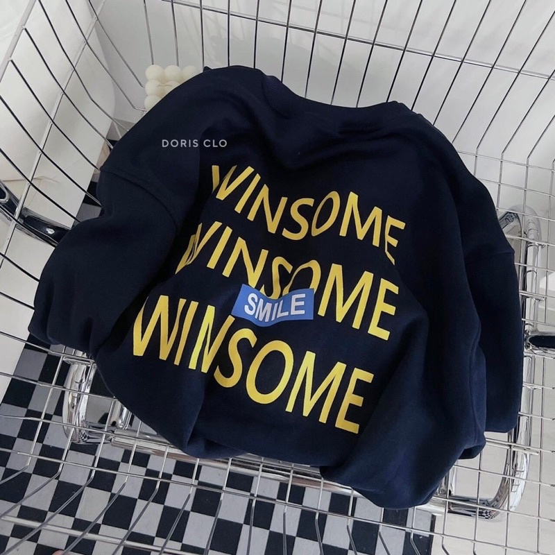 Áo Sweater Dài Tay WINSOME Unisex Nam Nữ Áo Nỉ Cổ Tròn Tay Phồng Chất Dày Dặn Kèm Ảnh Thật