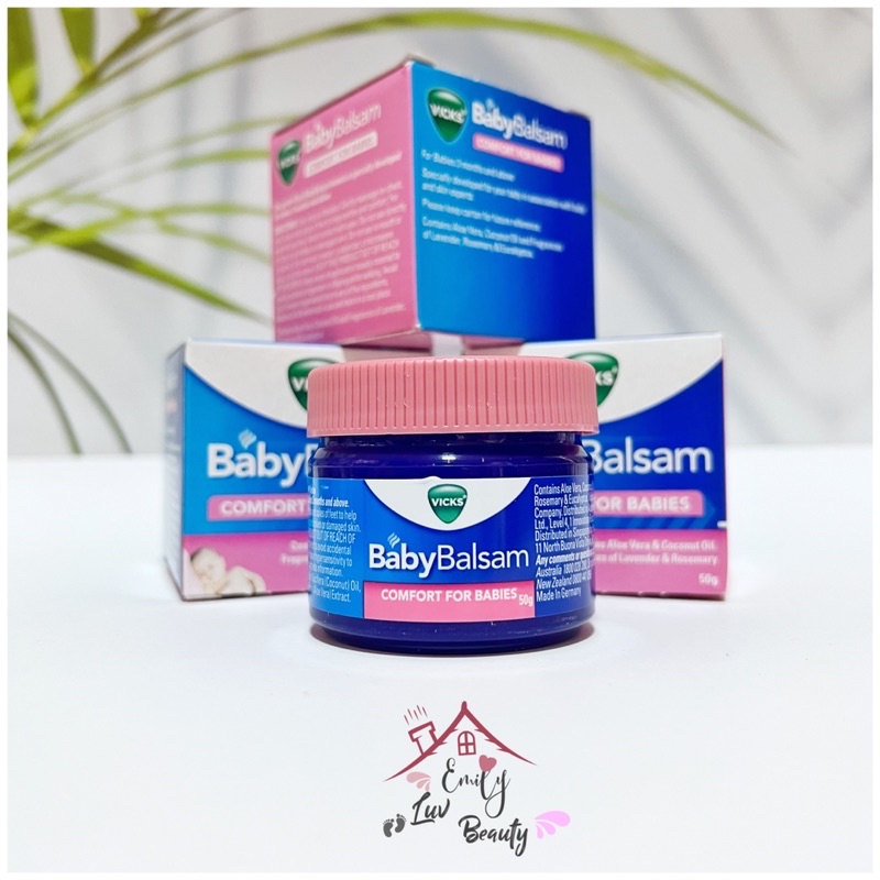 Kem bôi ấm ngực, giảm ho, nghẹt mũi Vicks Baby 50gr cho bé từ 3m