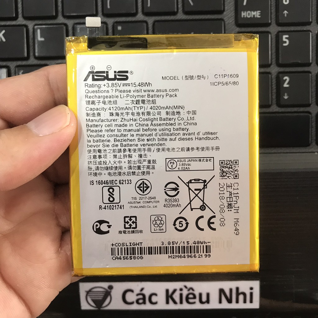 Pin Asus Zenfone 3 Max 5.5 ZC553KL, X00DD dung lượng 4100mAh xịn bảo hành 6 tháng