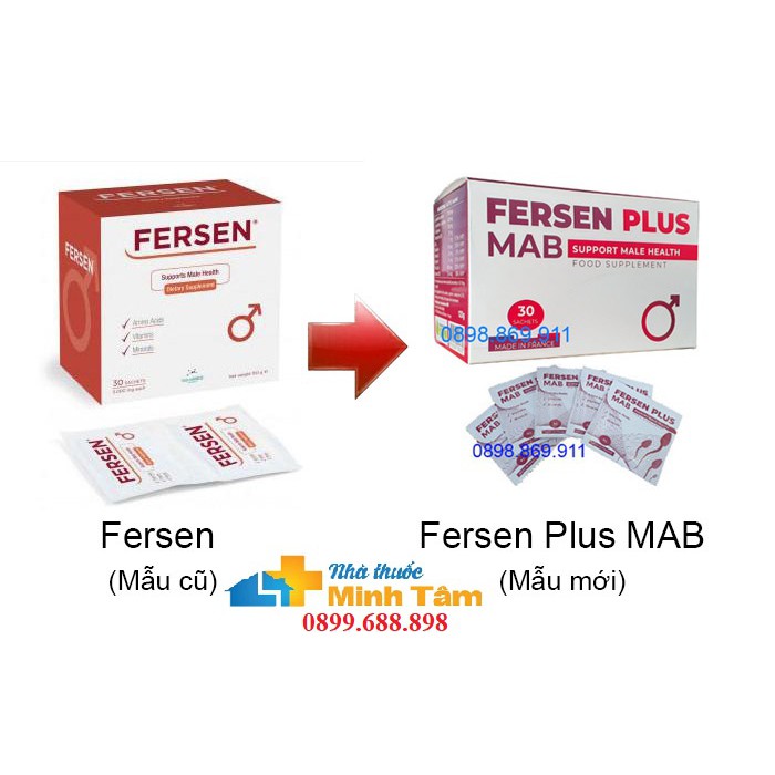 Bổ tinh trùng Fersen/ Fersen Plus  Tăng số lượng và chất lượng tinh trùng, tăng thụ thai