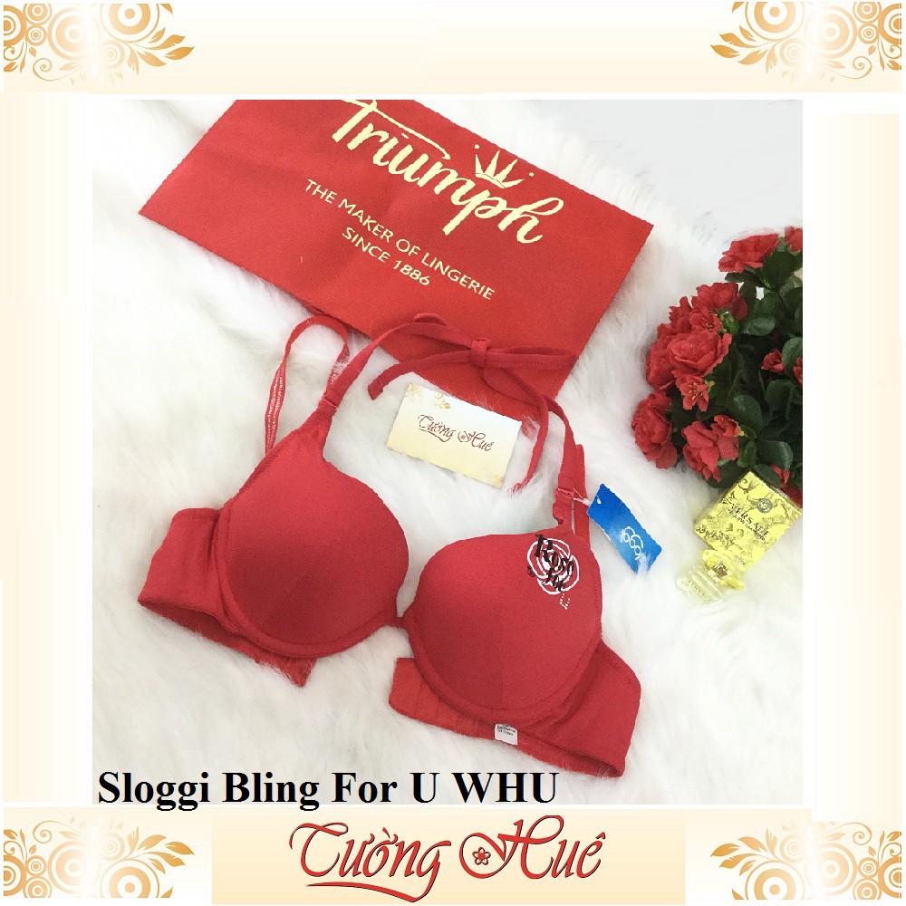 SALE SALE SALE - Áo lót nữ Triumph Sloggi Bling For U WHU áo ngực xẻ V sâu có dây choàng cổ.