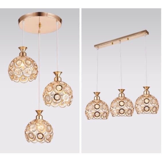 Đèn Thả Pha Lê KZ Sang Trọng Hiện Đại Trang Trí Phòng Ngủ, Phòng Bếp, Phòng Khách SHOWROOM Cực chất