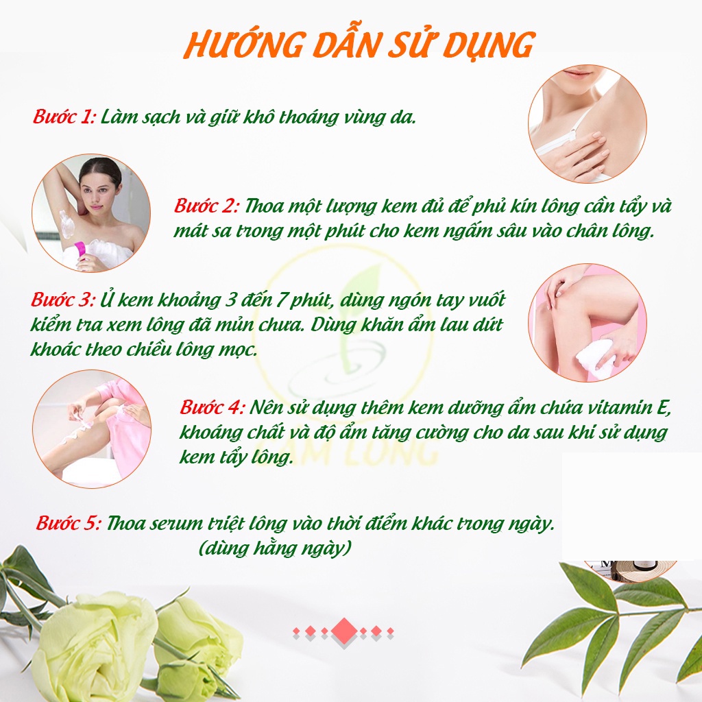 Kem Tẩy Lông Huyền Phi Tặng Kèm Serum Triệt Lông - Sạch Bất Chấp Mọi Loại Lông, Lông Nách,Lông Bikini.