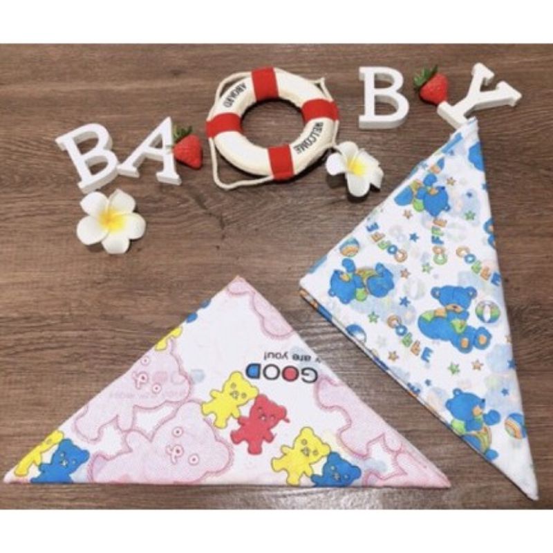 Bộ 10 Chiếc Tã Vuông Sơ Sinh Hình Gấu 70×70cm