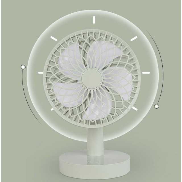 Quạt sạc tích điện để bàn mini tự động quay Yase . | BigBuy360 - bigbuy360.vn
