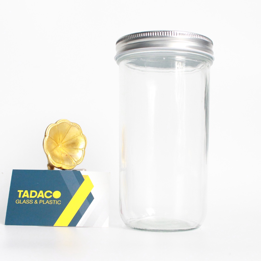 Hũ thuỷ tinh trơn nắp nhôm JD 650ml