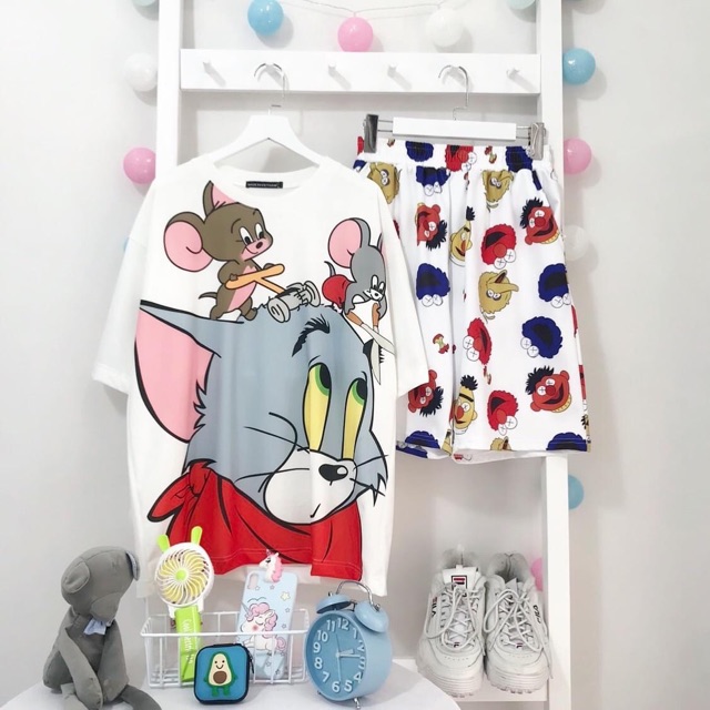 Quần Cartoon Ngắn Dễ Thương/Cartoon Pant Unisex Ảnh Thật