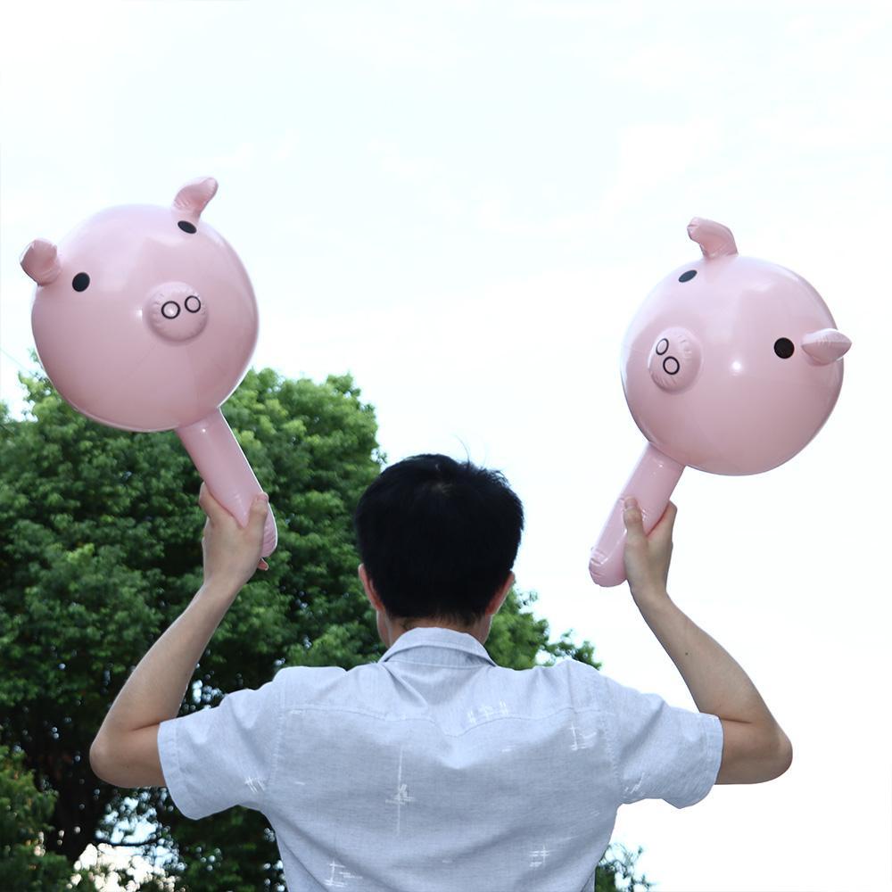 FOREVER Bộ 2 Đồ Chơi Nhà Tắm Bơm Hơi Hình Đầu Heo Lớn Dễ Thương Cho Bé