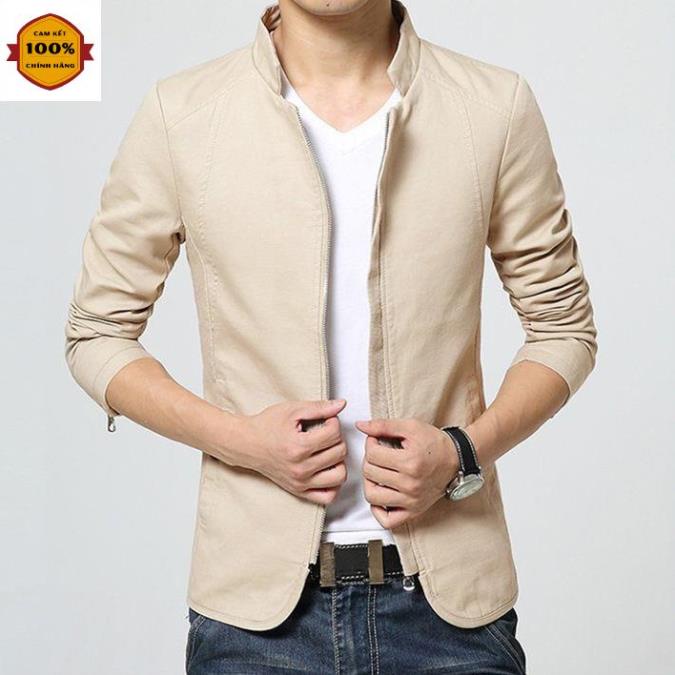 Áo Khoác Kaki Nam Giả Vest 2 Lớp Gabo BD16 - Kem cao cấp