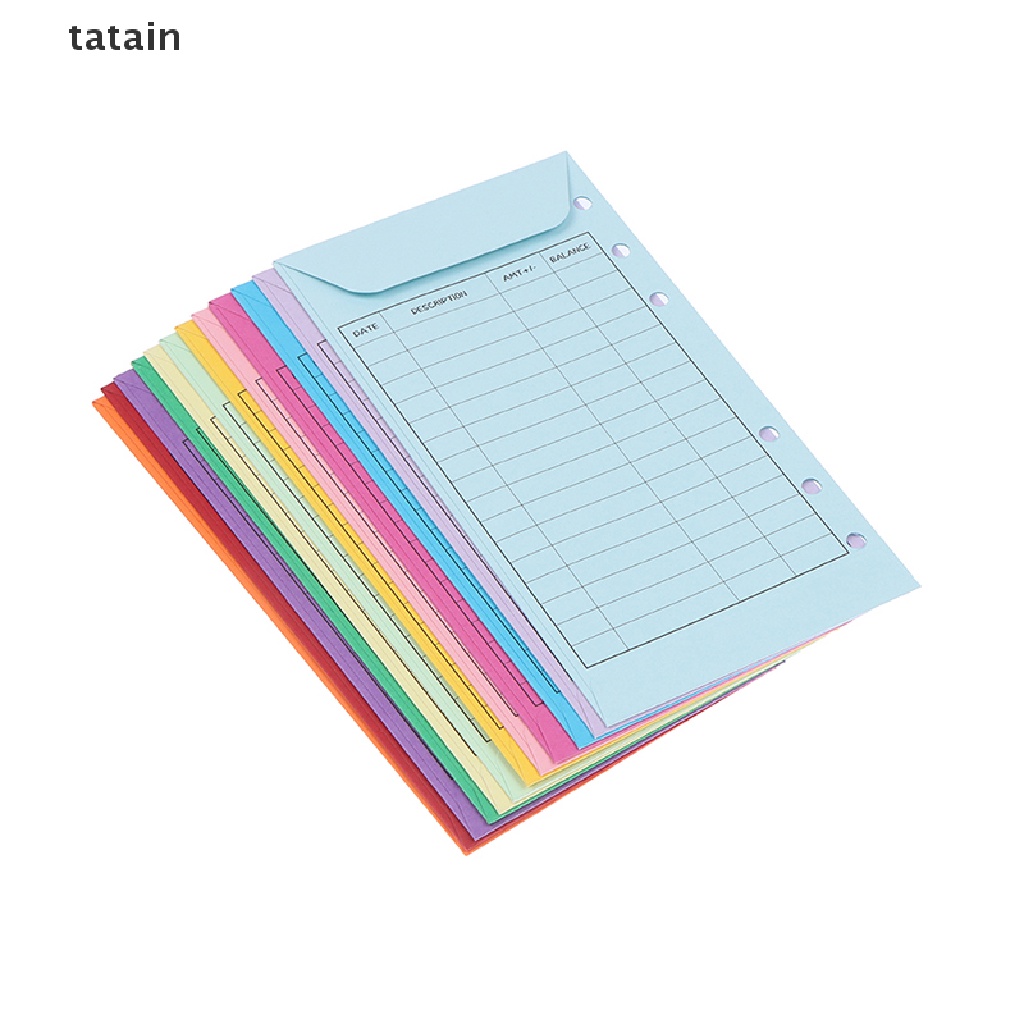 [TAT] 12 Pcs Budget Envelopes Cardstock Cash Envelope System for Money Saving CVX