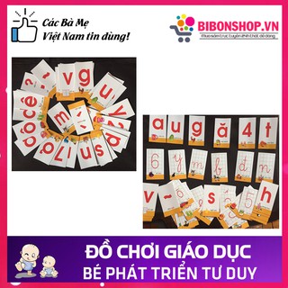 Bộ 40 Thẻ Học Chữ Cái Và Số Cho Bé