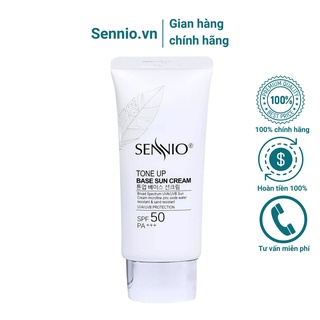 Kem Chống Nắng Kiềm Dầu Trắng Da Hàn Quốc Phù Hợp Cho Da Dầu Mụn SENNIO Tone Up Base Sun Cream SPF50 PA+++ 50ML SNO 802