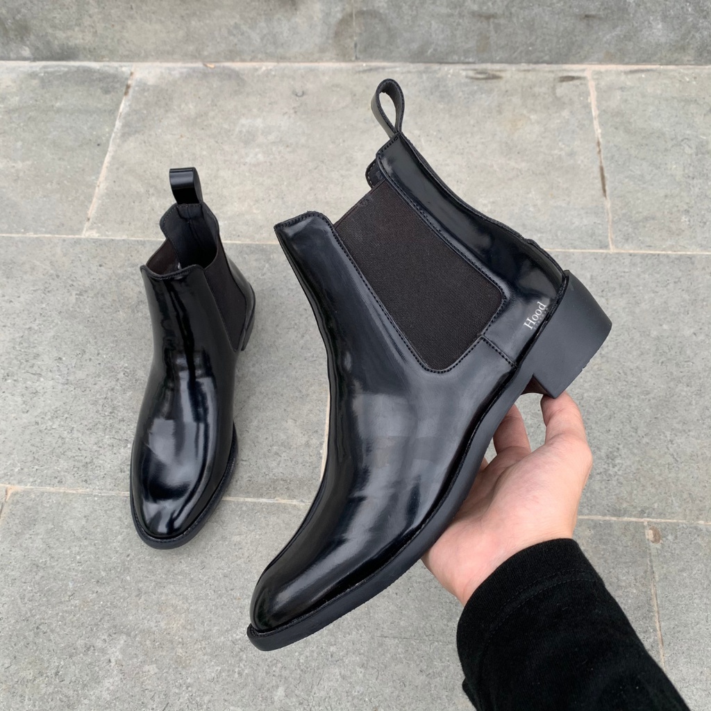 Giày Chelsea Boot Classic - Da BÓNG xịn xò - Đế cao su nguyên khối - Bảo hành 12 tháng Hood HoodVN