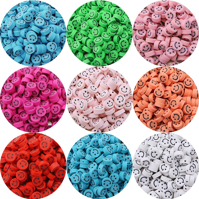 30 Hặt cườm đất sét polymer 10mm dùng làm trang sức diy dành cho trẻ em