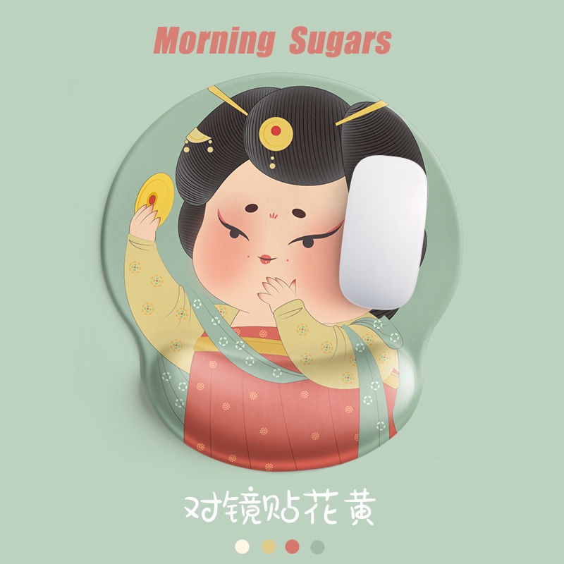 Miếng Lót Chuột Có Đệm Cổ Tay Họa Tiết 3d Dễ Thương Phong Cách Trung Hoa