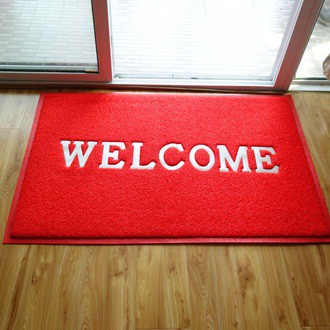 Thảm nhựa chống trơn Welcome 40x60cm. Thảm welcome nhựa rối.