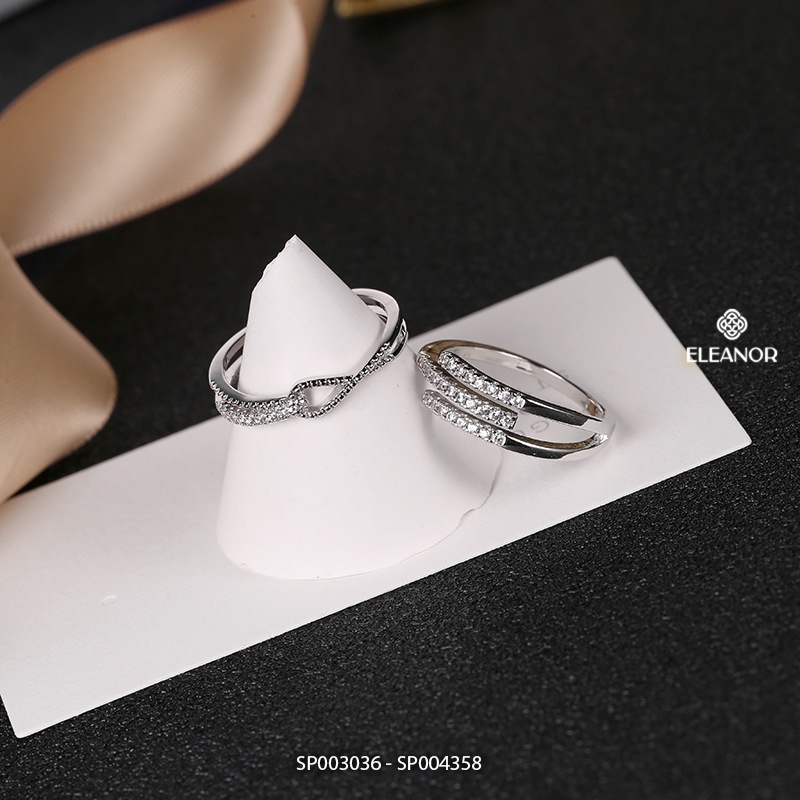 Nhẫn nữ hở bạc 925 Eleanor Accessories đính đá phụ kiện trang sức basic 3036