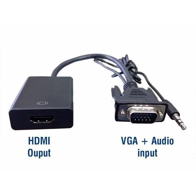 Bộ cáp chuyển đổi tín hiệu từ VGA sang HDMI có âm thanh kèm theo cáp Micro USB