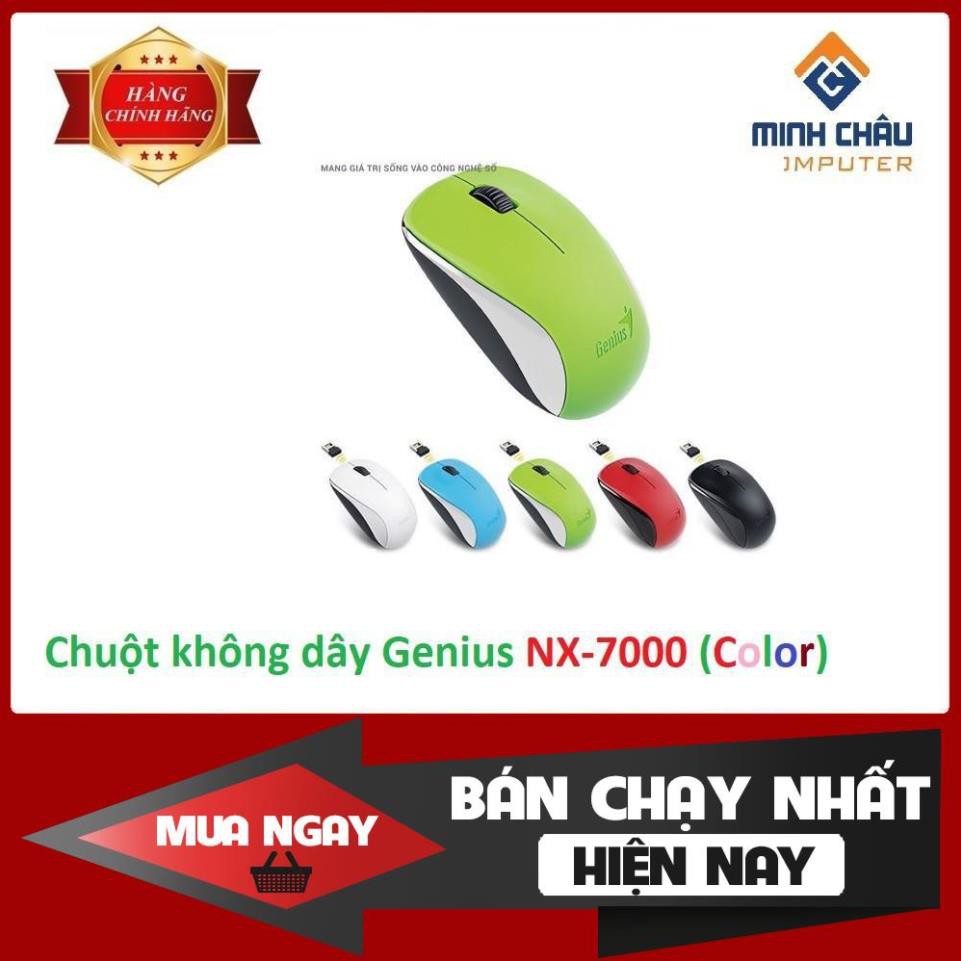 Chuột Không Dây Genius NX-7000 (Đen,Xanh, Đỏ, Trắng) - Chính hãng