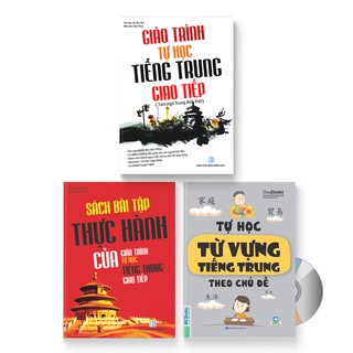 Combo 3 sách: Giáo trình tự học tiếng Trung giao tiếp + Sách bài tập thực hành + Tự