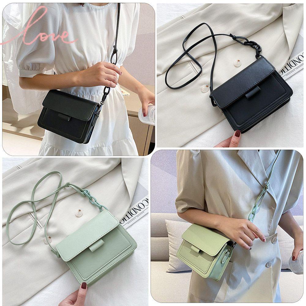 Túi Xách Da PU Màu Trơn Thời Trang Cho Nữ