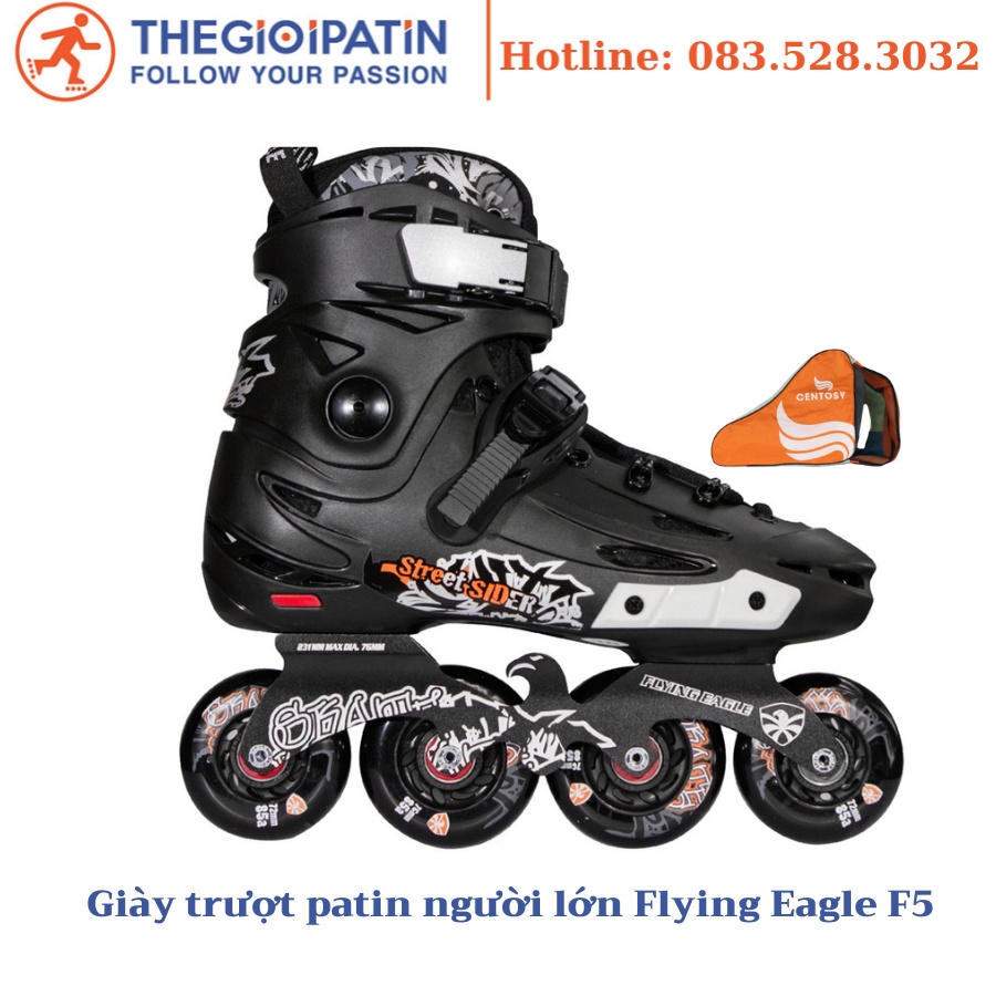 Giày patin người lớn Flying Eagle F5 streetslider, giày trượt patin cao cấp cho người lớn