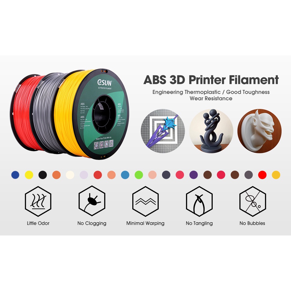 Nhựa in 3d ESUN ABS chất lượng cao 1kg/Cuộn