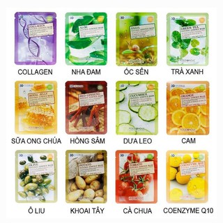 Combo 100 miếng mặt nạ 3D Mix đủ vị