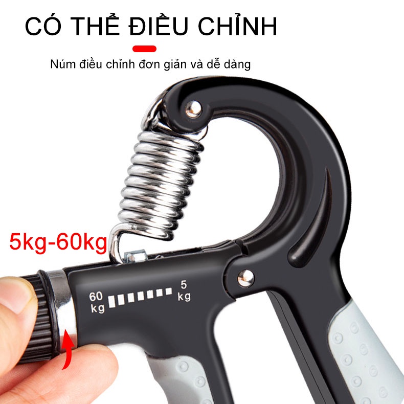 Kìm Bóp Tay, Kìm Tập Cơ Tay, Dụng Cụ Tập Cơ Tay Tập Gym Tại Nhà Điều Chỉnh Lực Có Đếm 5-60kg