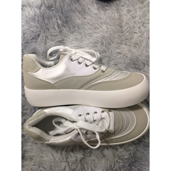 Giày thể thao trắng xám đế bánh mì ROSE BLACKPINK kèm ảnh thật