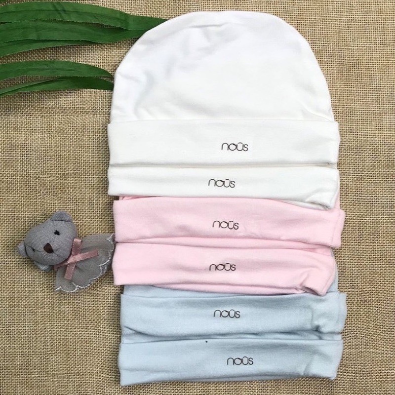 Mũ Cho Bé Sơ Sinh Nous, Chất Liệu 100% Cotton Organic Cao Cấp Mềm Mịn An Toàn Cho Trẻ Sơ Sinh Mozio Store