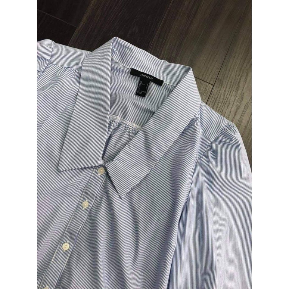 Áo croptop F21 sọc cột bụng F21 Kami
