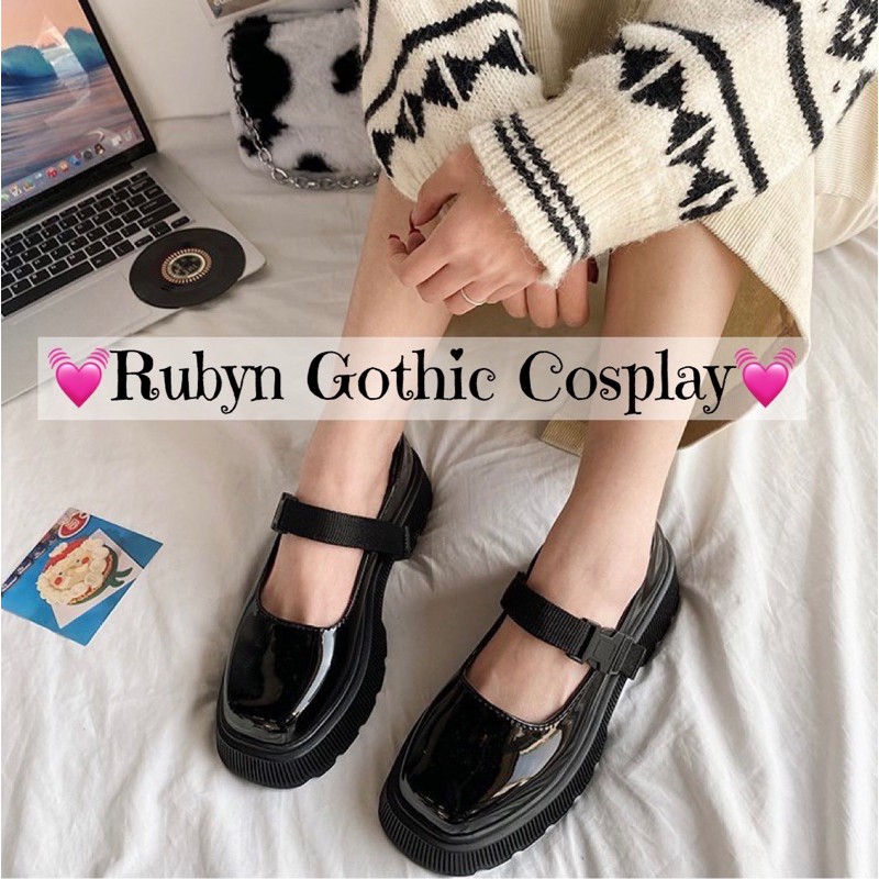 [NEW]  Giày Lolita Oxford quai bấm mũi vuông mẫu mới 2021 BÓNG và NHÁM ( Size 35 - 39 )