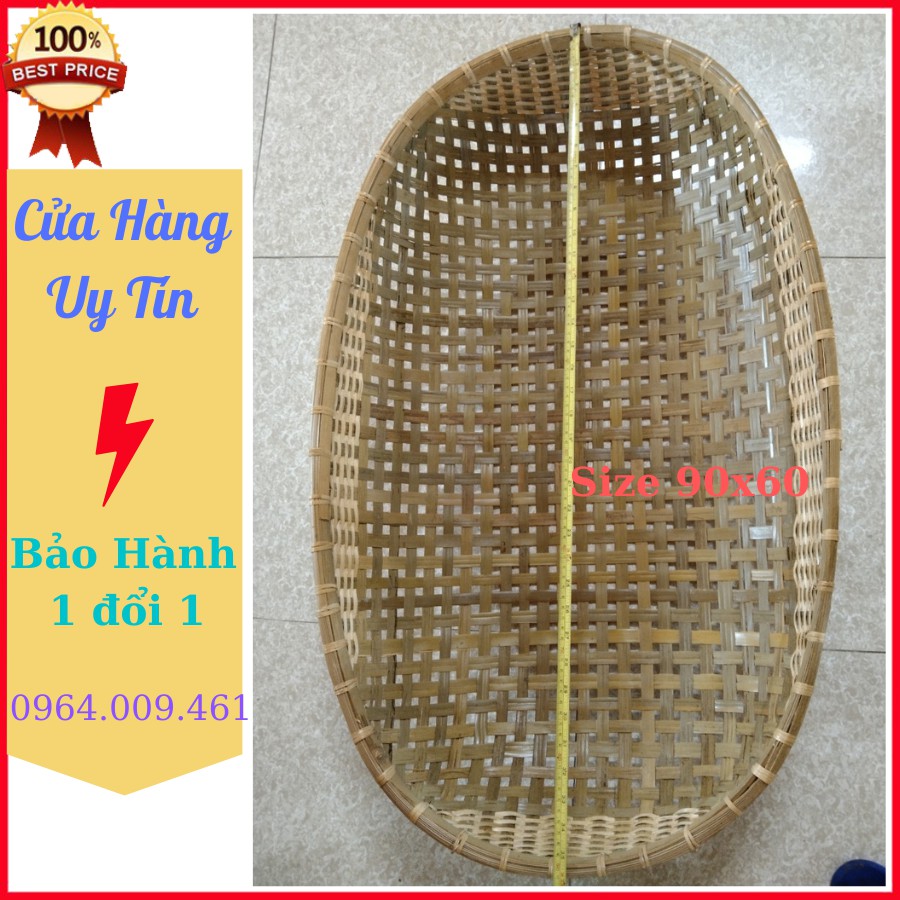 Nôi Tre Đặt Nằm Võng Cho Bé Size 90x60 Kèm Bọc Nệm Lót Nôi Tre