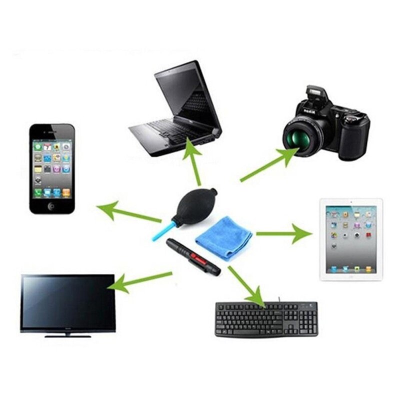 Bộ dụng cụ vệ sinh ống kính 3 trong 1 sử dụng tiện lợi