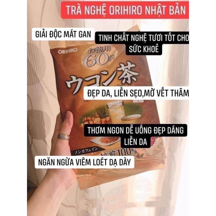 Trà nghệ orihiro thải độc gan bảo vệ dạ dày, ukon tea Nhật Bản giải r.u.o.u